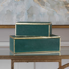 Karis Emerald Green Boxes - Set of 2 by Uttermost