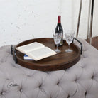 Reine Round Wooden Tray by Uttermost