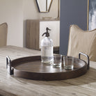 Reine Round Wooden Tray by Uttermost