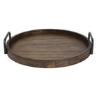 Reine Round Wooden Tray by Uttermost