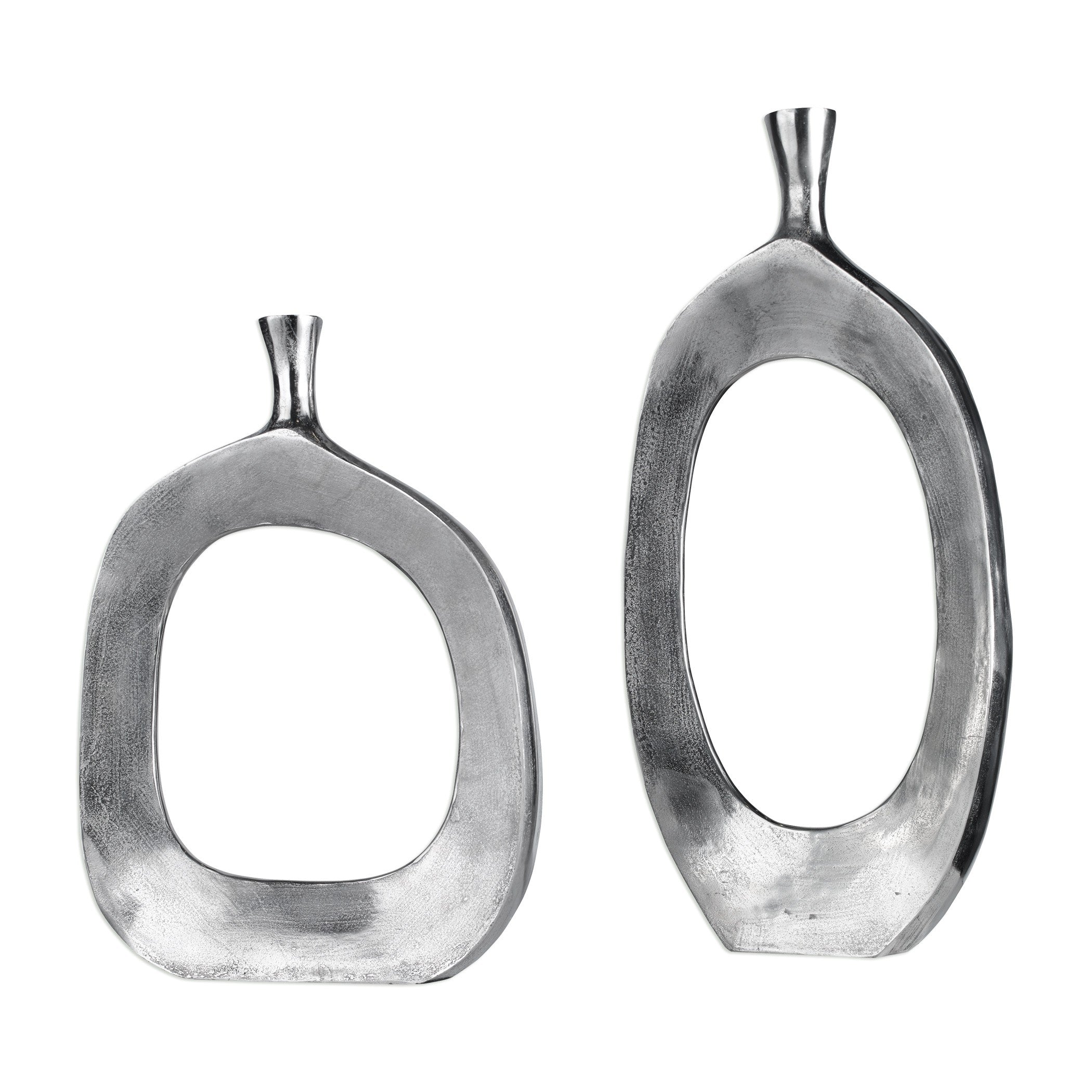 Cierra Aluminum Vases S/2 by Uttermost