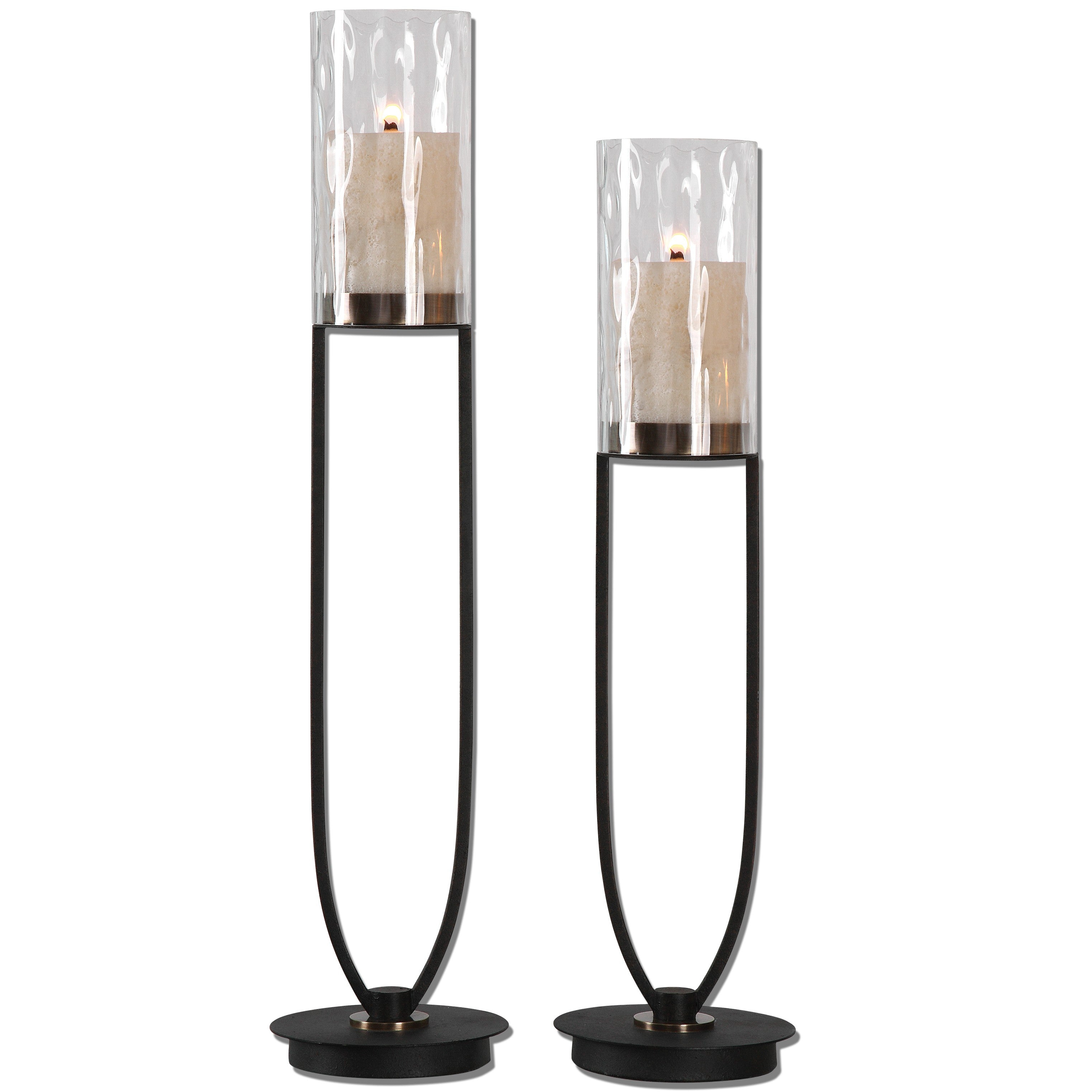 Durga Iron Work Candleholders - Set of 2 by Uttermost