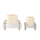 Claire Crystal Block Candleholders - Set of 2 by Uttermost
