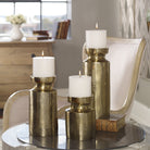 Amina Antique Brass Candleholders - Set of 3 by Uttermost