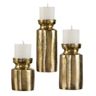 Amina Antique Brass Candleholders - Set of 3 by Uttermost