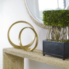 Jimena Gold Ring Sculptures - Set of 2 by Uttermost