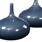 Zayan Blue Vases - Set of 2 by Uttermost