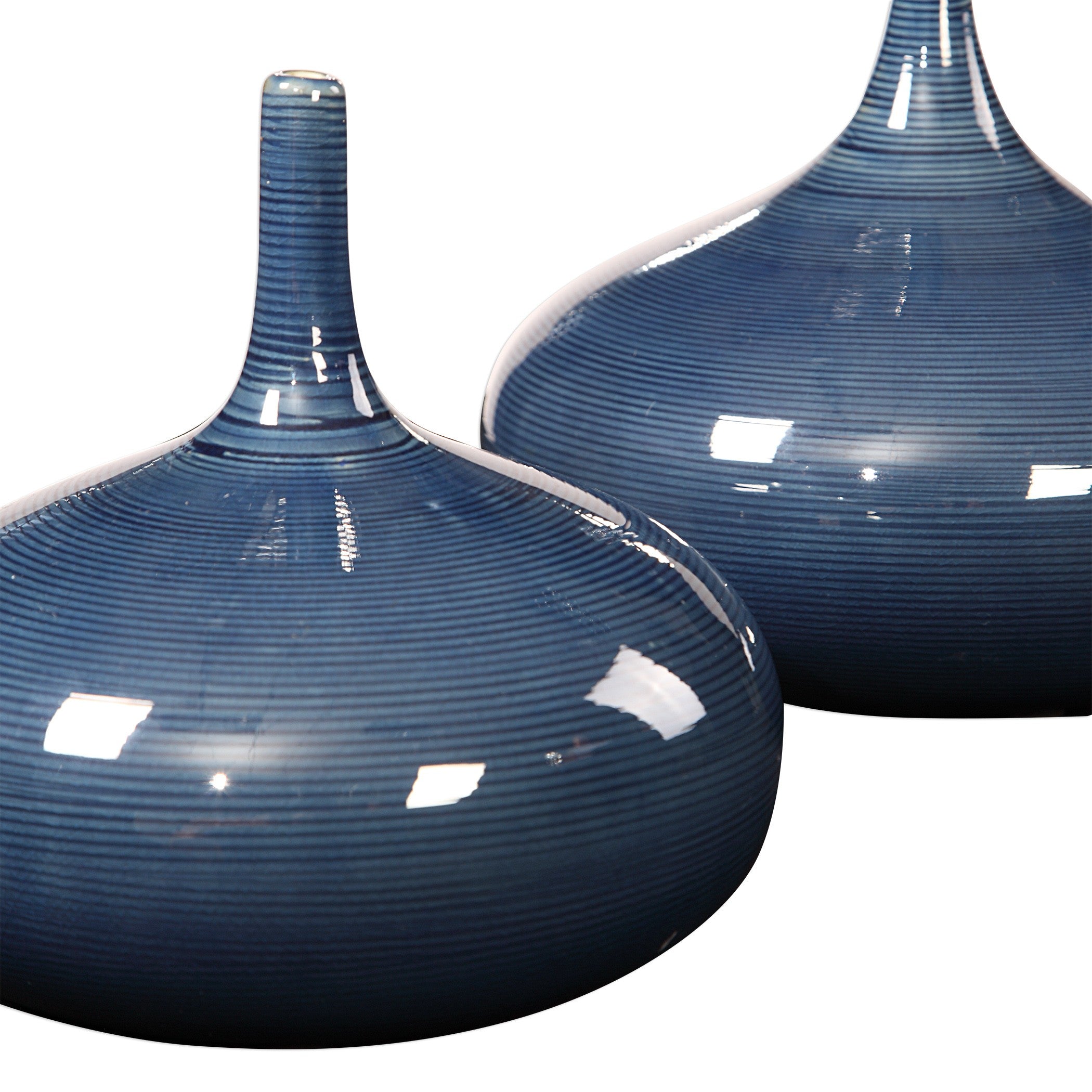 Zayan Blue Vases - Set of 2 by Uttermost