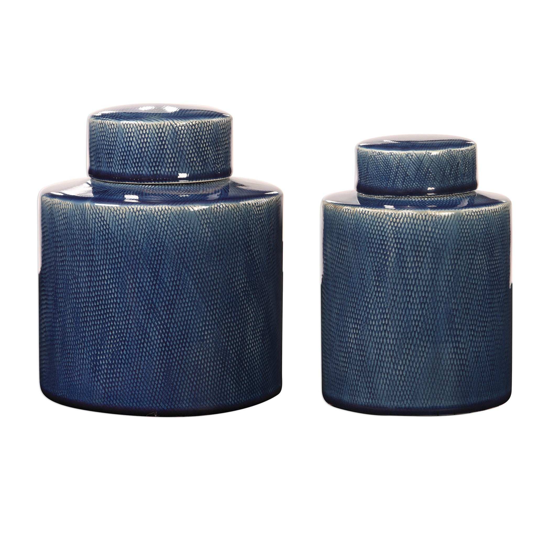 Saniya Blue Containers - Set of 2 by Uttermost