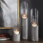 Karter Iron & Glass Candleholders - Set of 3 by Uttermost