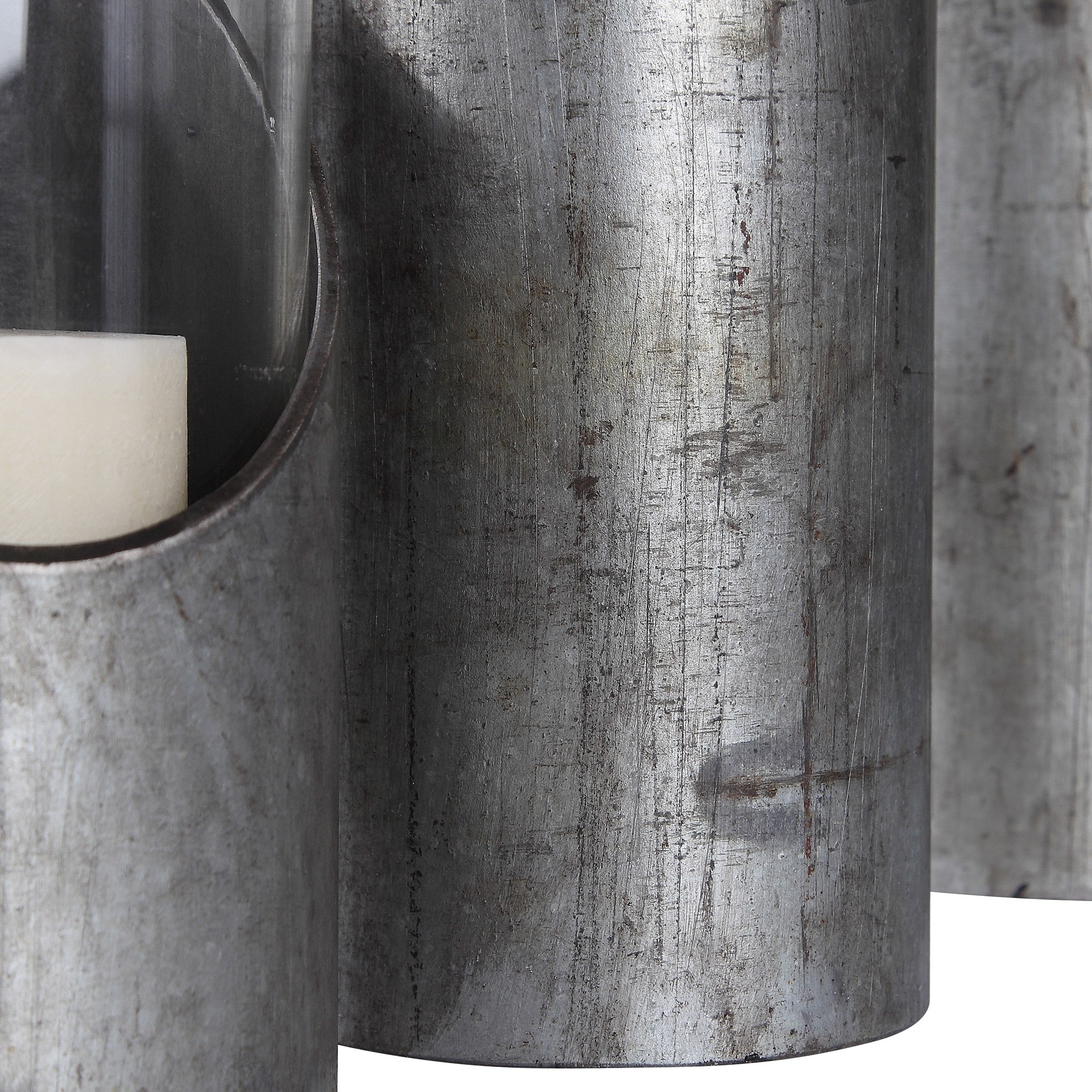 Karter Iron & Glass Candleholders - Set of 3 by Uttermost