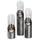 Karter Iron & Glass Candleholders - Set of 3 by Uttermost