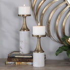 Castiel Marble Candleholders - Set of 2 by Uttermost