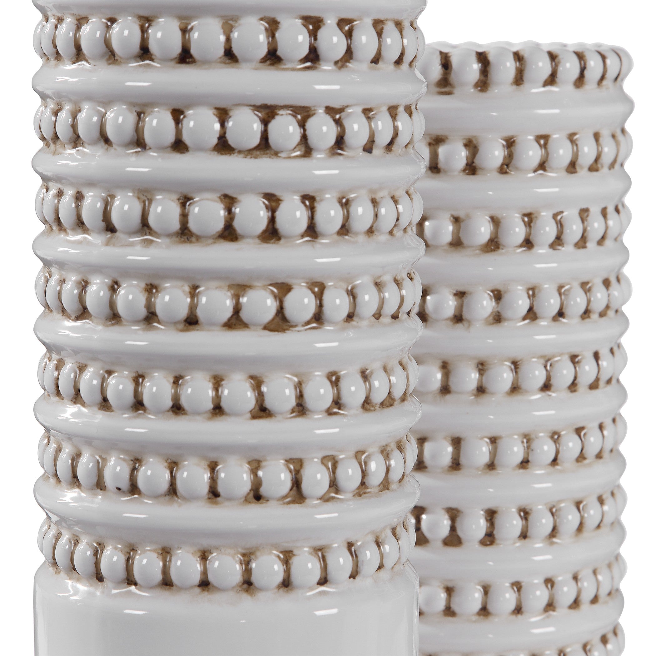 Angelou White Vases - Set of 2 by Uttermost