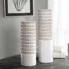 Angelou White Vases - Set of 2 by Uttermost