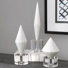 Alize White Stone Sculptures - Set of 3 by Uttermost