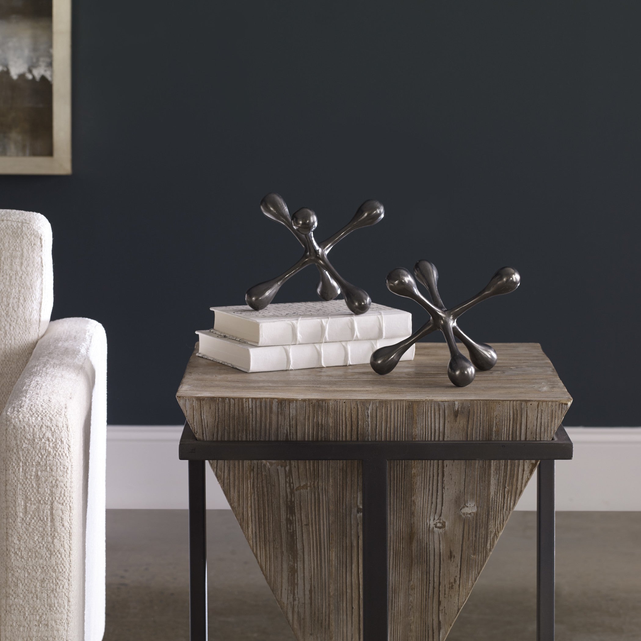 Harlan Black Nickel Objects - Set of 2 by Uttermost
