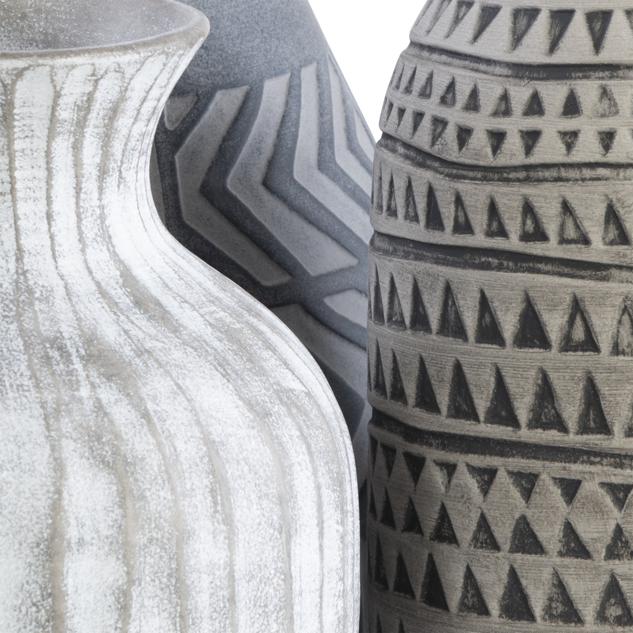 Natchez Geometric Vases - Set of 3 by Uttermost