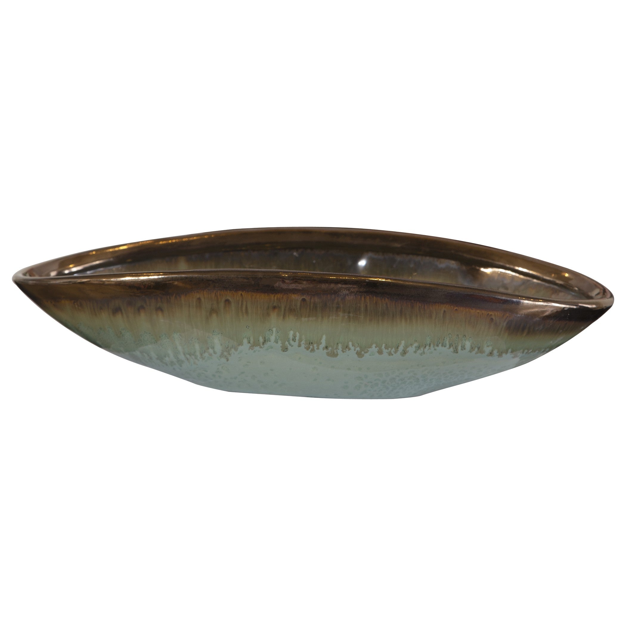 Iroquois Indoor-Outdoor Green Glaze Bowl by Uttermost