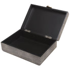 Lalique Art Deco Decorative Box in Smoke Grey Shagreen by Uttermost