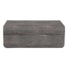 Lalique Art Deco Decorative Box in Smoke Grey Shagreen by Uttermost