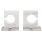 Clarin White & Gray Bookends - Set of 2 by Uttermost