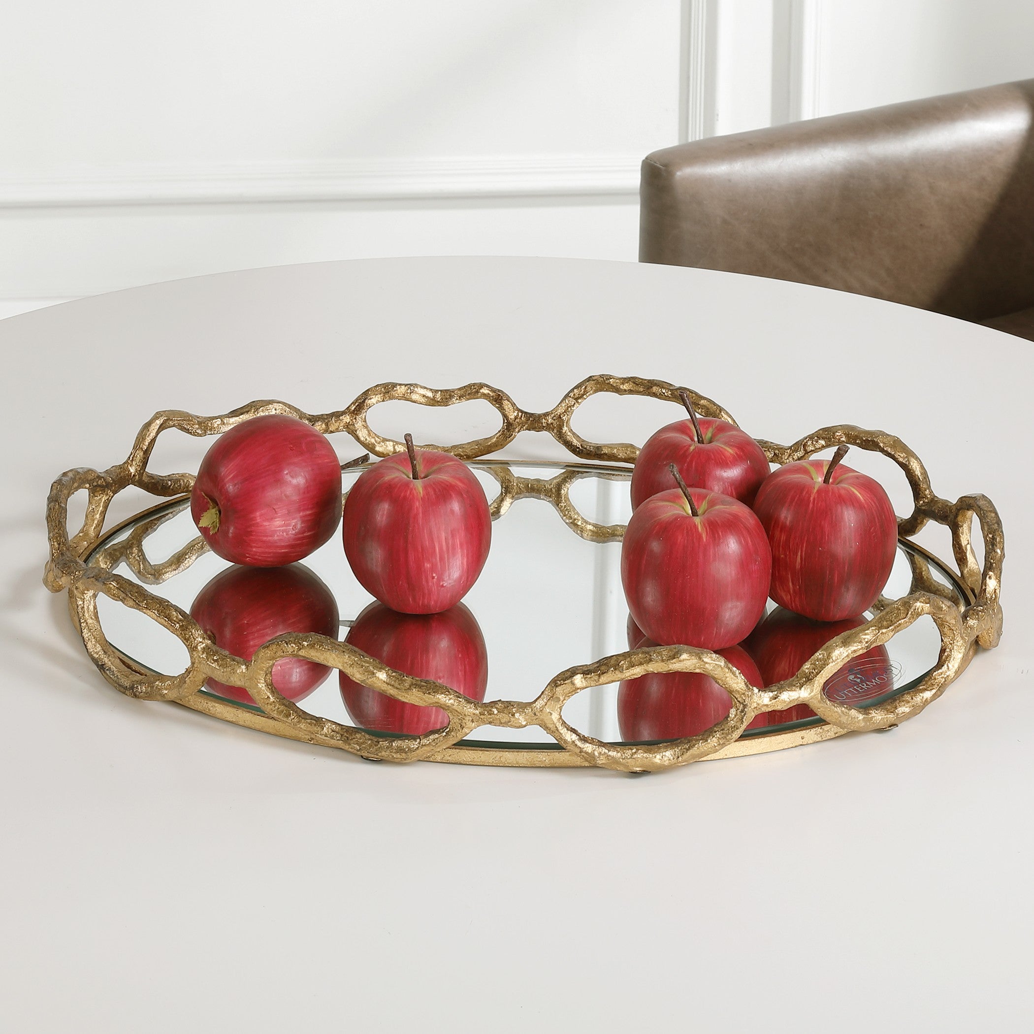 Cable Chain Mirrored Tray by Uttermost