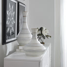 Potter Indoor-Outdoor Fluted Striped Vases - Set of 2 by Uttermost