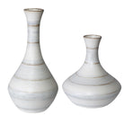 Potter Indoor-Outdoor Fluted Striped Vases - Set of 2 by Uttermost