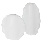 Ruffled Feathers Modern Indoor-Outdoor White Vases - Set of 2 by Uttermost