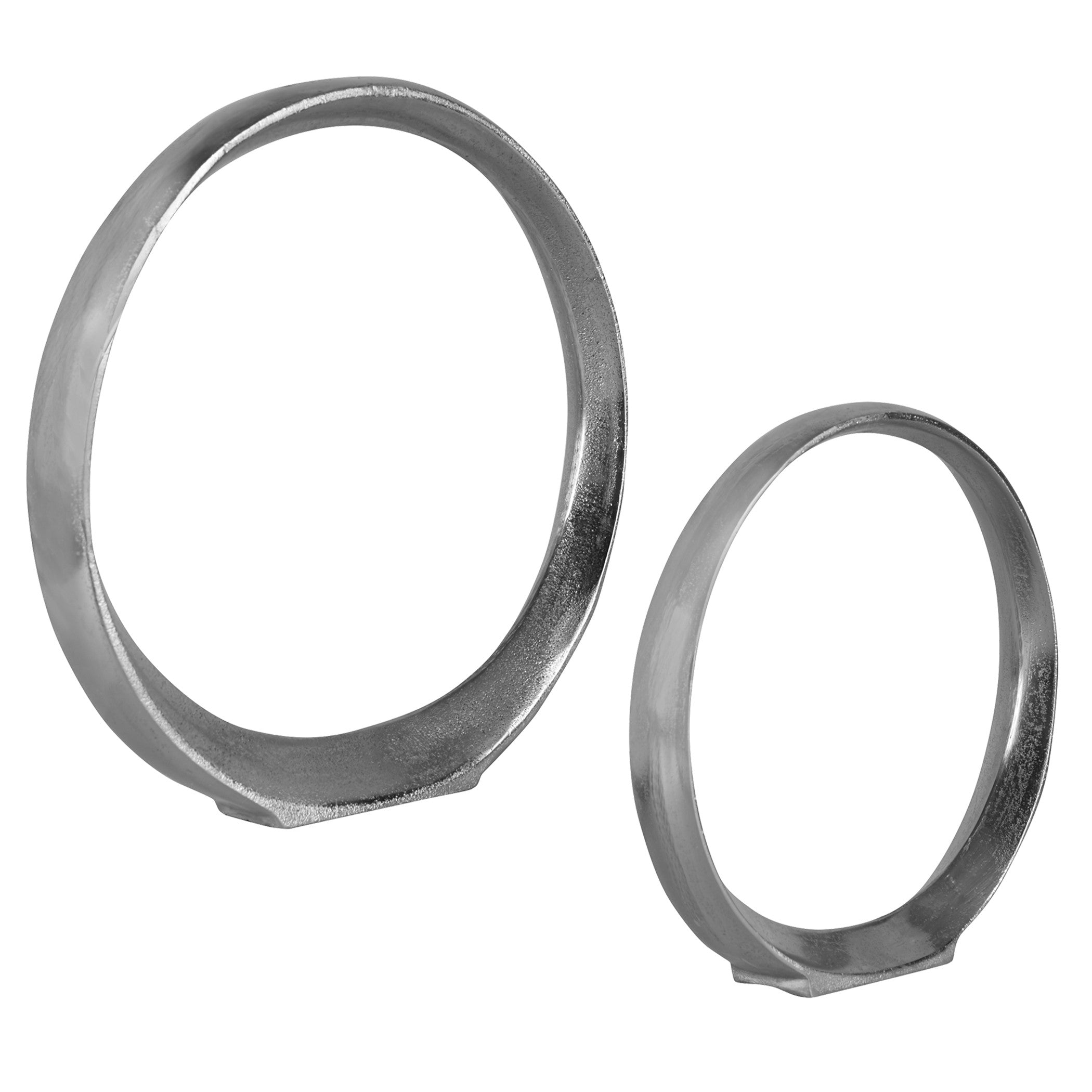 Orbits Nickel Ring Sculptures - Set of 2 by Uttermost