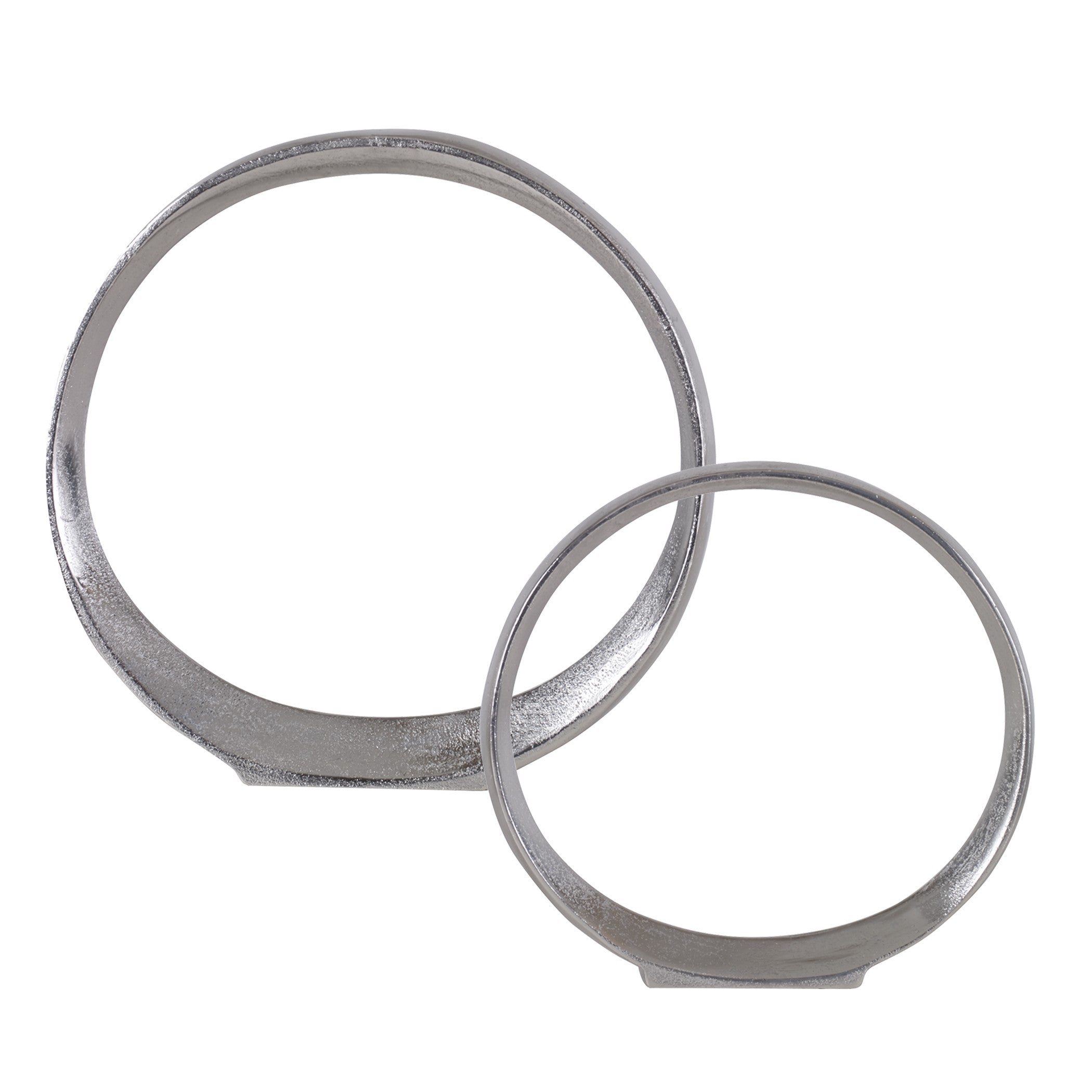 Orbits Nickel Ring Sculptures - Set of 2 by Uttermost