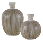 Islander White Washed Vases - Set of 2 by Uttermost