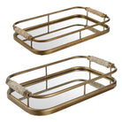 Rosea Brushed Gold Trays - Set of 2 by Uttermost