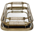 Rosea Brushed Gold Trays - Set of 2 by Uttermost