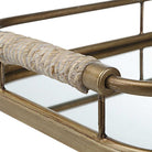 Rosea Brushed Gold Trays - Set of 2 by Uttermost
