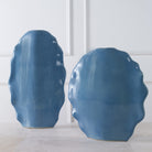 Ruffled Feathers Blue Vases - Set of 2 by Uttermost