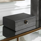Lalique Black Shagreen Box by Uttermost