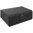 Lalique Black Shagreen Box by Uttermost