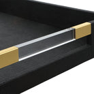 Wessex Black Shagreen Tray by Uttermost