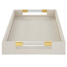 Wessex White Shagreen Tray by Uttermost