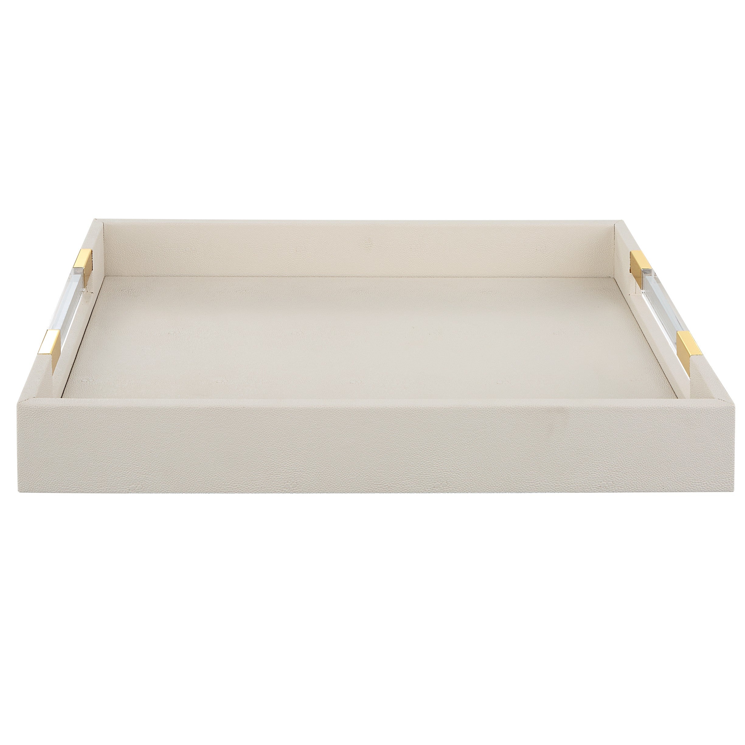 Wessex White Shagreen Tray by Uttermost