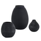 Hearth Matte Black Vases - Set of 3 by Uttermost