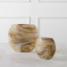 Fusion Swirled Caramel & Ivory Vases - Set of 2 by Uttermost