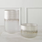 Frost Silver Drip Glass Vases - Set of 2 by Uttermost