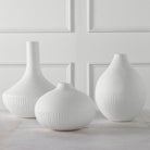 Apothecary Satin Vases in White - Set of 3 by Uttermost