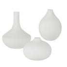 Apothecary Satin Vases in White - Set of 3 by Uttermost