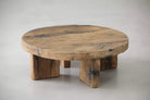 Reclaimed Oak Coffee Table Round by Keiichi