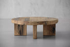 Reclaimed Oak Coffee Table Round by Keiichi