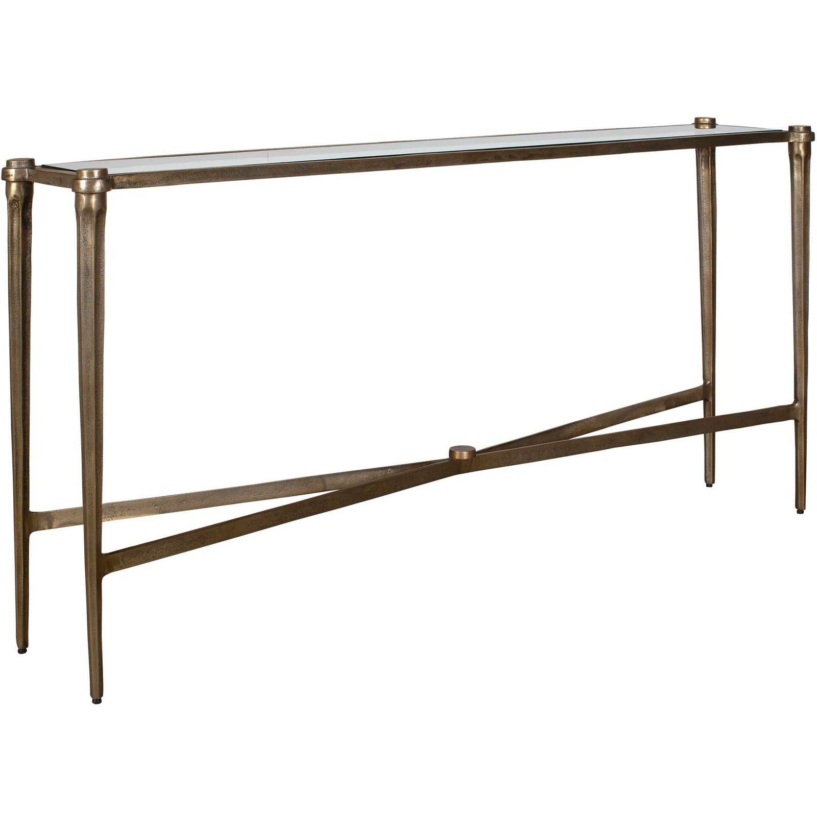 Amara Console Table in Antique Brass by Uttermost